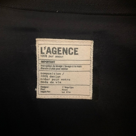 L'AGENCE Black Dress  Little Black Dress Zipper Front - Picture 7 of 8